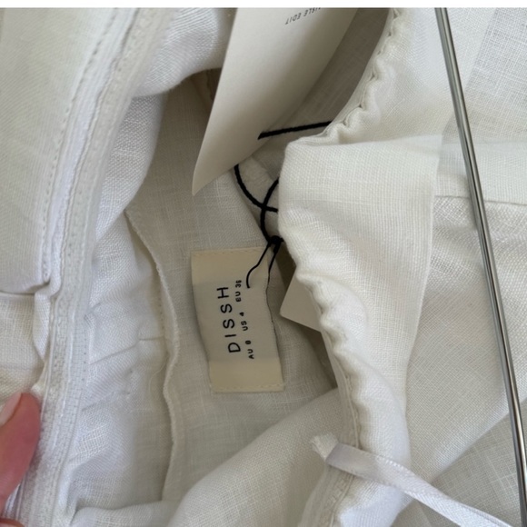 DISSH White Linen Bow Mini Dress - Picture 7 of 7